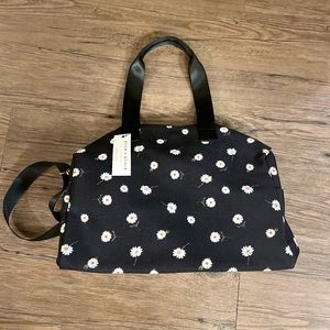 Alice + Olivia by Stacey Bendet Black Daisy Duffel Bag, NWT